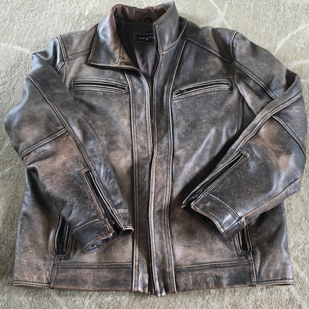 Vintage Black Rivet motorcycle jacket